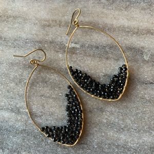 Black and gold earrings